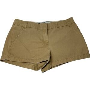J. CREW CHINO Women's Shorts, 10, Khaki, 2 Front pockets /1 Back pocket